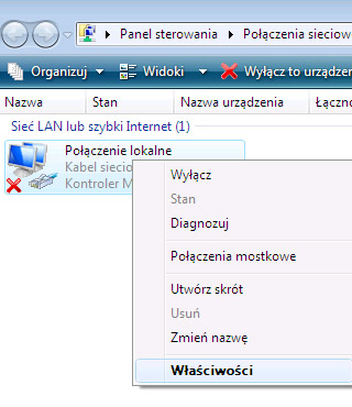 W�a�ciwo�ci po��czenia sieciowego - Vista