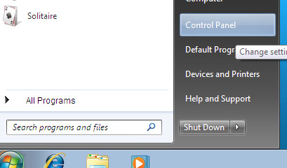 Windows 7 - Menu start Windows 7 - Menu start