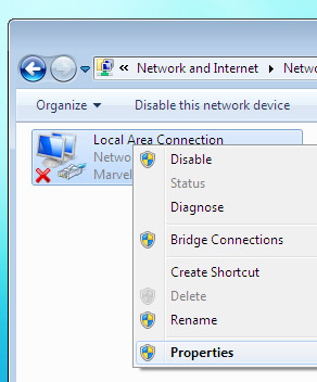 Windows 7 - Wybór połączenia sieciowego Windows 7 - Wybór połączenia sieciowego